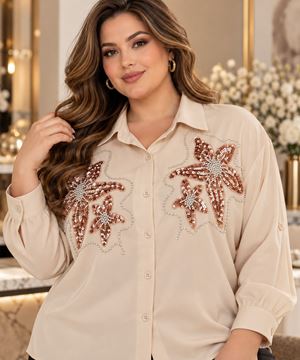 Picture of ELEGANT BLOUSE WITH SEQUINS AND BEADS